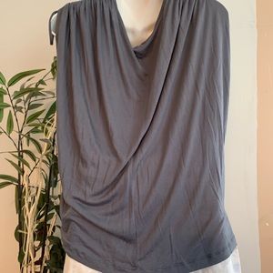 Old Navy Gray Drawstring Shoulder Dolman Sleeve Tee